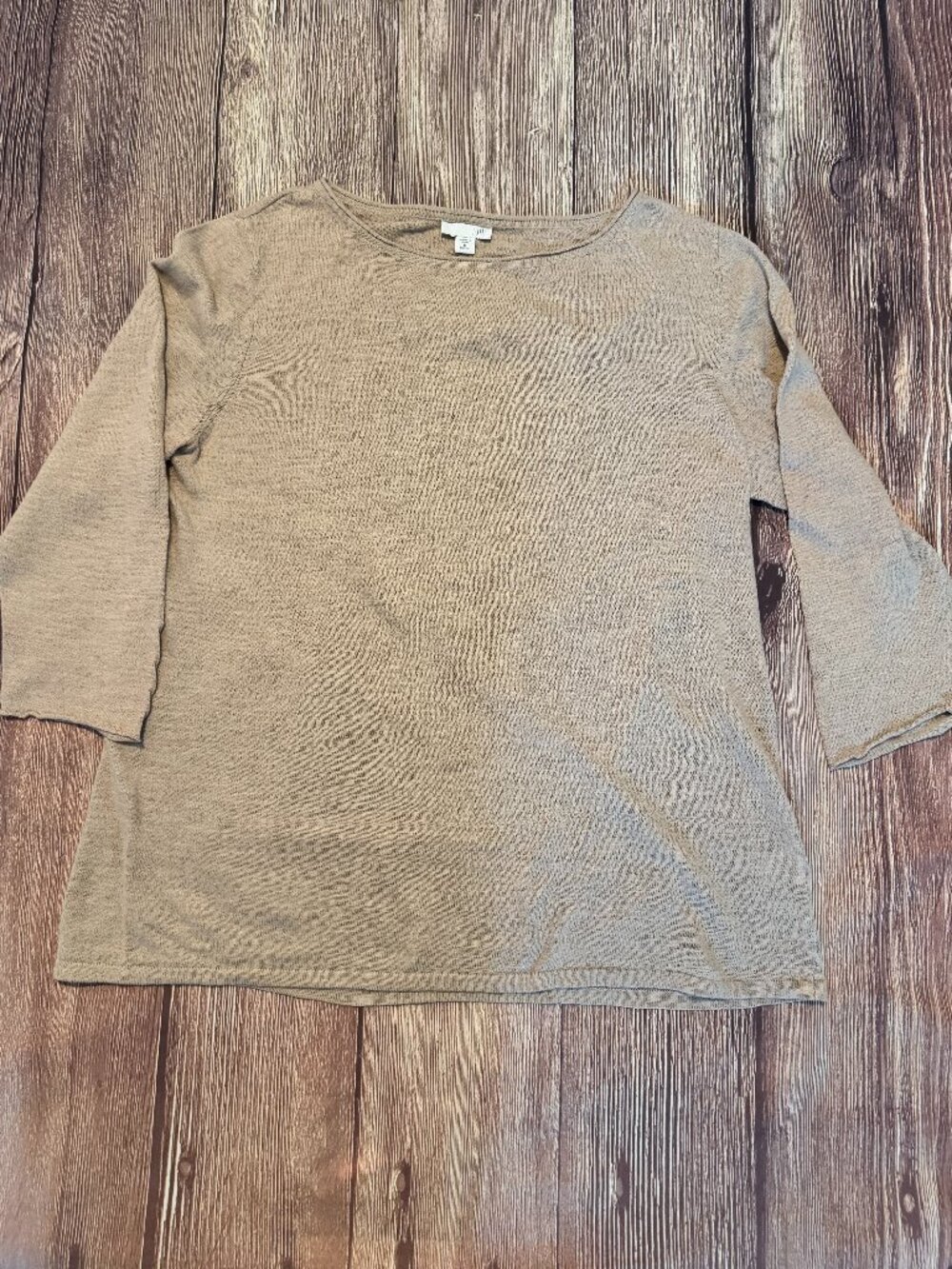 J. Jill Beige Linen Cotton Lightweight Sweater Size M